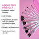 Plume Professional Makeup Brush Set Face and Eye with Marbelicious Makeup Pouch 9's - Face Brush