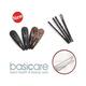 Basicare Clip set, snap clip+ bobby pin,black & brown (pack of 8) 1's - Hair Clips/Bands