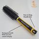 Majestique Round Hair Brush for Blow Drying - Wet or Dry Hair, No More Tangle - Color May Vary 1's - Hair Brushes