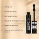 Half N Half Lash Warrior Mascara, Water Proof, Intense Black Finish, Light Weight - Black 8 ml - Mascaras