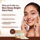 Mamaearth Rice Dewy Bright Face Pack with Rice Water & Niacinamide for Glass Skin 200 gm - Face Packs