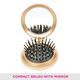 Vega Compact Folding Hair Brush For Women, Mini Travel Pocket Tool For Wet & Dry Use, (R2-Fm) - Hair Brushes
