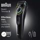 Braun Beard Trimmer 3, BT3321 for Men from Gillette, Hair Clipper, Lifetime Sharp Blades, 20 Length Settings Black and Vibrant Green 310 gm - Grooming Kits