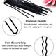Bronson Professional U Shaped Hair Pins 60mm with Storage Box Thick Black Ball Tip Metal 350's - Hair Clips/Bands