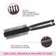 Vega Round Brush Black  (E16 - RB) 1's - Hair Brushes