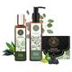 Luxuriate Charcoal Green Tea Soap Tea Tree Essential Oil Face Wash and Eucalpytus Hand Wash 425G 3's - Soaps