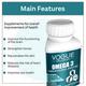 Vogue Wellness Omega 3 Forte Softgel Capsule 60's - Omega Fish Oil Fatty Acids