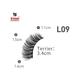 Bronson Professional Eyelash Set 3D False Long And Natural Eye Makeup No. L09 10's - Eyelashes