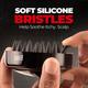 Beardo Black Hair Scalp Massager Brush With Soft Silicone Bristles 1's - Multi-Stylers
