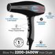 Vega Blow Pro 2400W Hair Dryer With Comb, Concentrator & Diffuser Nozzles, 2 Speed/4 Heat Settings, (Vhdp-05) - Hair Dryers