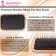 Majestique Premium Wooden Metal Pin Brush, Eco Friendly Wooden Hair Brush with Metal Pin Bristles 1's - Hair Brushes