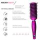 Majestique Purple 9 Row Vent Brush - Ball Tipped Bristles for Men and Women 1's - Hair Brushes