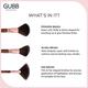Gubb Flawless Base Kit Set Of 5 (Foundation, Blush, Fan, Buffer & Powder) 1's - Face Brush