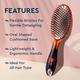 GUBB Oval Cushioned Hair Brush - Large 140 gm - Hair Brushes