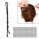 Bronson Professional Bobby Hair Pins 65mm with Storage Box Thick Black Ball Tip Metal 200's - Hair Clips/Bands