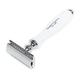Truefitt and Hill Faux Porcelain Double Edge Safety Razor Chrome Wellington Luxury Essential Grooming Collection For Men 1's - Razors & Cartridges