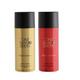 Jacques Bogart One Man Show Gold Deo + Ruby Deo Combo Set - Pack of 2 400 ml - Deodorants/Roll-Ons