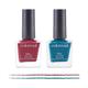 Colorsoul Bliss Vegan Nail Enamel, Dreamy Pink, Teal Delight, B03, B21 (Pack of 2 x 8 ml) 1's - Nail Polish