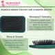 Majestique Large Paddle Brush for Styling Detangling Wet and Dry for Women, Men - Velvet Green 1's - Hair Brushes