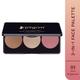 Pilgrim 3-In-1 Face Palette -Soft Elegance-Blush, Highlighter & Contour for Light Skin Tone 12 gm - Blushes