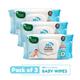 Mother Sparsh 98% Water Based Wipes (Pack of 3 x 80's) - Diapers & Wipes