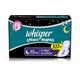 Whisper Maxi Nights Sanitary Pads for Women, XL, Pack of 15 Napkins 166 gm - Sanitary Napkins