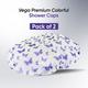Vega Premium Shower Cap For Women, Waterproof Reusable Bath Cap, Set Of 2 (Sc-02) - Shower Cap
