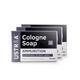 Ustraa Cologne Soap for Men - Ammunition - Charcoal & Bay Leaf (Pack of 3 X 125 gm) - Soaps