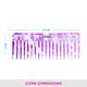 Vega D'Zyne Comb (DC - 1268) Color - Purple 1's - Hair Combs