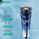 VGR V-305 Wet and Dry Shaver, 100 min Runtime (Blue) 1's - Shavers