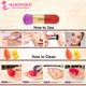 Majestique Chubby Foundation Brush with Two Makeup Sponge - 3Pcs/Multicolor 1's - Face Brush