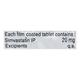 Simvotin 20mg Tablet 10'S - High Cholesterol-Dys