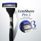 LetsShave Pro 3 Razor + Shaving Foam 200 gm + Razor Cap - Men - Razors & Cartridges
