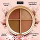 Faces Canada Second Skin 4 in 1 Face Palette, Blush + Contour + Highligher Velvet Finish 14.5 gm - Blushes