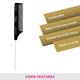 Vega Tail Hair Comb with Steel Pin for Women, Black, (VC2HMBC-304) 2's - Hair Combs
