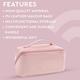 Gubb Makeup Organiser Bag Pink 270 gm - Makeup Bags & Cases