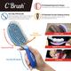 NuWay 4HAIR U.S. Patented Detangler Hair Brush for Men & Women - Blue - Detangling C Brush 1s 1's - Hair Brushes