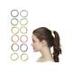 Majestique Printed Stretchable Braided Hair Tie Rubber Bands Ponytail Holder Scrunchies 12's - Hair Clips/Bands