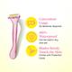 LetsShave Evior 3 Sensitive Razor 3's + Evior Whipped Shave Cream 150 gm - Women - Hair Removal Accessories