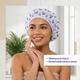 Vega Premium Shower Cap For Women, Waterproof Reusable Bath Cap, Set Of 2 (Sc-02) - Shower Cap
