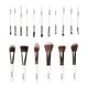 Plume Professional Makeup Brush Set Face and Eyes with Marbelicious Makeup Bag 16's - Face Brush