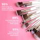 Plume Professional Makeup Brush Set Face and Eyes with Marbelicious Makeup Bag 16's - Face Brush