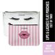 Colorbar Lips & Lashes Flat Pouches(Set Of Two) - White+Blush Pink 1's - Makeup Bags & Cases