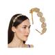 Majestique Gold-Plated Kundan Mathapatti Metal Hairband Ethnic Flower Design For Women 1's - Hair Clips/Bands