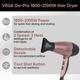 VEGA Go-Pro 2100 Hair Dryer With Cool Shot Button & 3 Heat Settings (Ananya Panday Signature Collection) VHDH-25 Rose Gold & Grey 1 gm - Hair Dryers