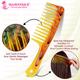 Majestique Premium Long Handle and Extra Wide Comb for Detangler Shampoo Comb - Multicolor 1's - Hair Combs