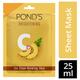 POND'S Vitamin C Brightening Clear Glowing Skin, 100% Natural Pineapple Sheet Mask 25 ml - Sheet Masks