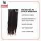 Bronson Professional Hair Extensions Straight Hair 5 Clip-In 24 inch Dark Brown No 4 1's - Hair Clips/Bands