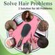 Majestique Styling Hair Brush, Nylon Round-Tip Bristles Hair Comb for Detangling, Separating, Shaping - Velvet Green 1's - Hair Brushes