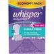Whisper Clean and Fresh Daily Liners - 40 Count 1's - Others